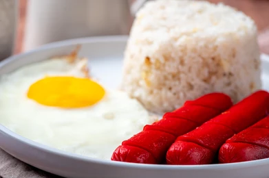 Hotdog and Rice